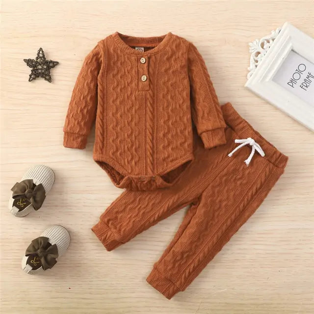 2Pcs Suit Toddler Long Sleeve Romper - powell enterprise