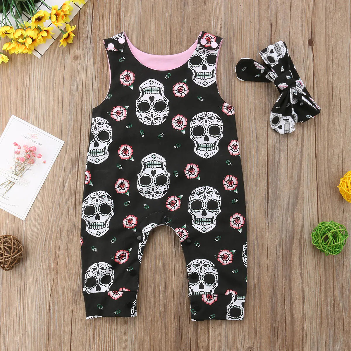 Baby Skull Romper Set - powell enterprise