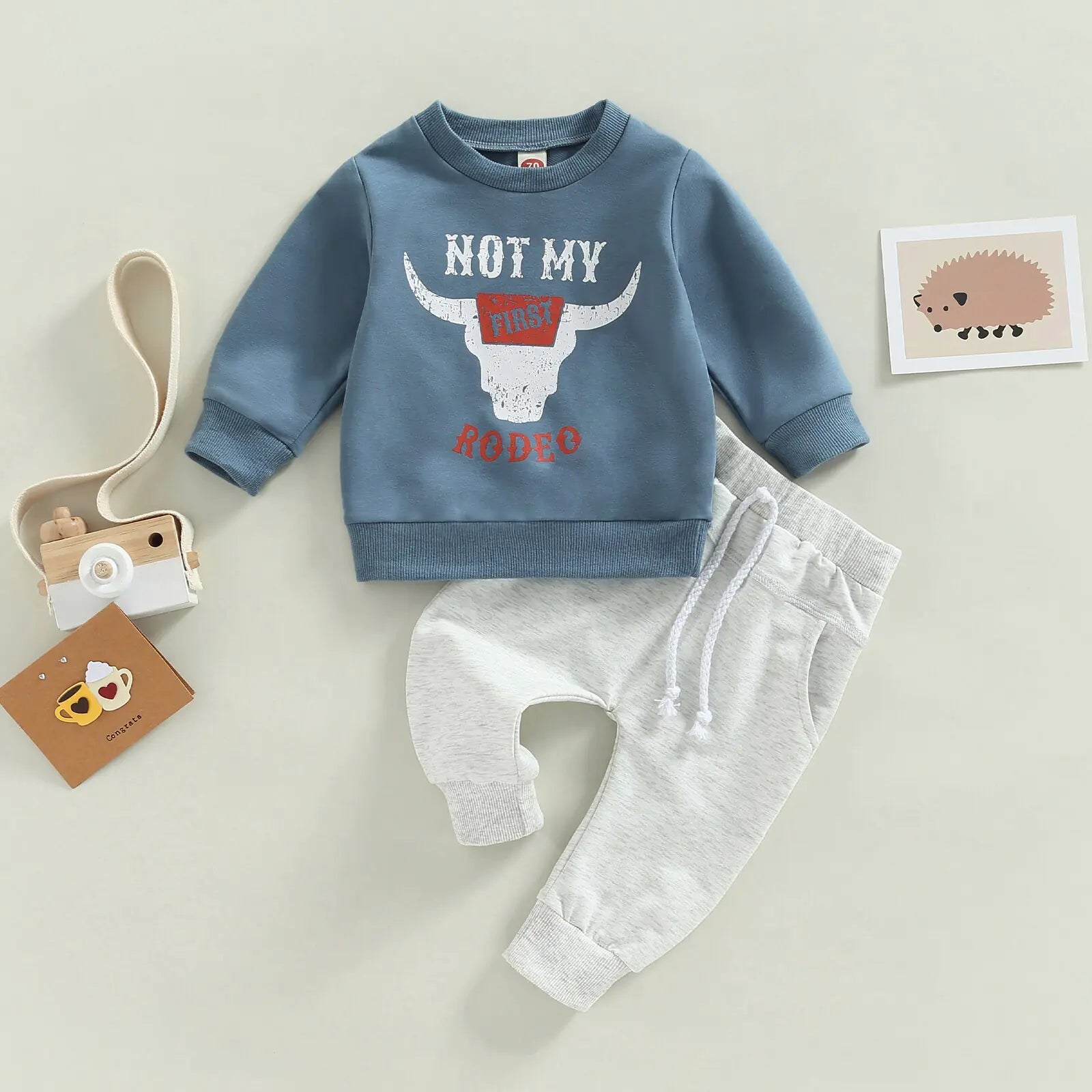 Cow Head Print Baby Set - powell enterprise